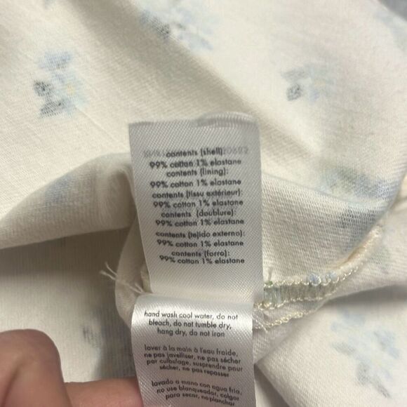 Revolve Weworewhat Ivory Blue Floral Cut Out Belted Mini Denim Skirt Large NWT - Picture 12 of 15